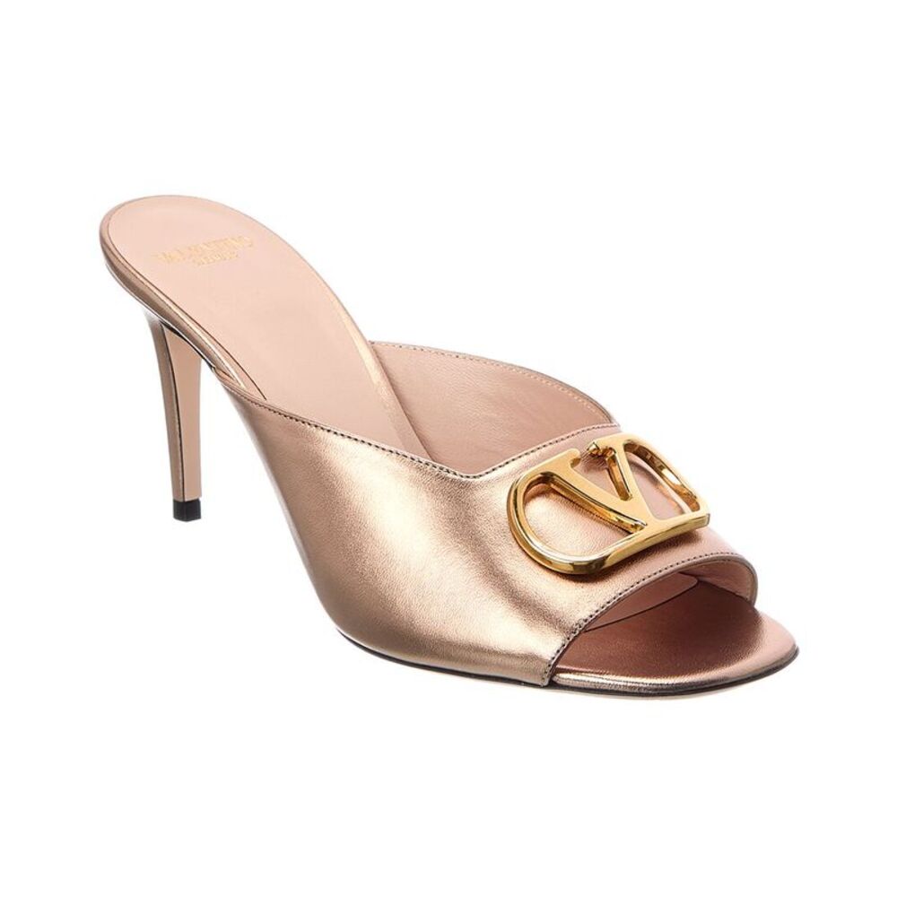 Valentino Vlogo Signature 80 Leather Sandal, Pink